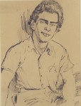Portrait of Edgar Krasa drawn by Leo Haas in Theresienstadt.