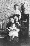 Members of a Jewish family in their home in Harbin, China.