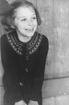 Portrait of a Jewish girl taken shortly before she left Germany on a Kindertransport to Scotland.