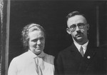 Portrait of Heinrich and Margarete Himmler on their chicken farm in Waldtrudering near Munich.