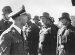 Reichsfuehrer-SS Heinrich Himmler reviews members of the volunteer Norwegian legion of the Waffen-SS.