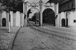 View of the gate at the Krakow ghetto.