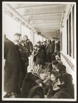 Jewish displaced persons aboard the SS Negba en route to Israel.