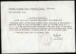 A permit given to the Slovak Jew, Alice Elbert, allowing her to travel to a dentist in a nearby town.