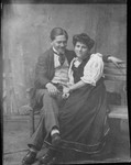 Studio portrait of Paul Veres and Berta Lang before their marriage.
