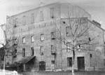View of the flour mill on Janko Veselinovic Street in Sabac, where the Jewish refugees of the Kladova transport were housed.