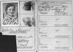 False identification papers used by the donor's mother  during her years of hiding in occupied Poland.