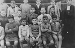 Class photograph of students at the San Leone Magno Fratelli Maristi boarding school in Rome.