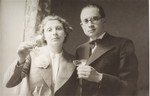 Wedding portrait of Raya Magid and Alexander Markon.