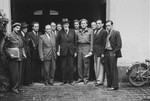 Rabbi Leo Baeck poses with a group of Jewish leaders during his three week visit to Germany in the fall of 1948.