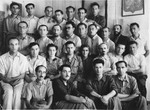 Group portrait of Polish Jewish refugees in Samarkand, Uzbekistan.
