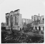 View of the destroyed synagogue in Frankfurt.