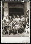 Group portrait of a Yugoslavian Jewish family and the Albanians who sheltered them.