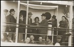 The marriage ceremony of a Yugoslavian-Jewish couple on board the SS Kefalos, sailing from Bakar to Israel.