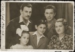 The Mandil family with their Albanian rescuer, Refik Veseli.