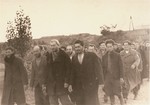 [Probably, Poles and Jews who have been rounded-up by the SD marching to a temporary internment center.]

These prisoners may be what the Germans referred to as "Wehrfaehige," or persons capable of carrying arms, who were summarily interned during and immediately after the Polish campaign as a security measure.