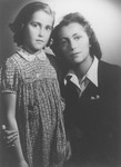 Portrait of a Czech Jewish mother and daughter. 

Pictured are Marta (Mautnerova) Pekova and her daughter, Alena.
