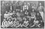 Group portrait of Jewish children in the first grade at the Tarbut school in Ostrow Mazowiecka.