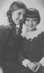 Portrait of the Steiner sisters in Zagreb.

Pictured are Zdenka (left) and Mira Steiner (right).