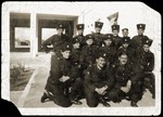 Group portrait of members of the British mandate police force in Haifa.