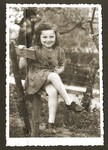 Portrait of a young Jewish DP child living in Woerth an der Donau, Germany.