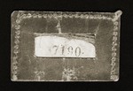 An identification tag issued to Gina Tabaczynska, when she was detained with other employees of the Schultz & Co.