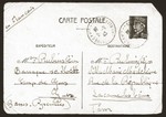 Postcard sent to the Rubinsztejn family by Armand Rubinsztejn during his internment at Gurs.