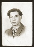 Studio portrait of a Jewish youth, Jakob Fiszel.