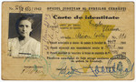 Romanian Jewish identification card with a stamped yellow star issued to Slima Engler.