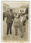 A Romanian Jewish family walks to the synagogue on a Saturday morning.