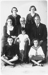 Portrait of the Chasan family taken on occasion of the visit of one of the daughters, Miriam Lipert,  from America.