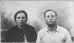Portrait of Haim Nissan and [his wife], Alegra.  Haim was a milkman.