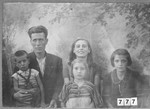 Portrait of Avram Ovadia and family.  He lived at Putnika 141 in Bitola.
