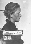Mug shot of an unidentified child prisoner in the Jugendschutzlager Litzmannstadt.