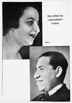 Nazi propaganda racial portraits of a Jewish man and woman.