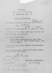 Summons issued to Harry Israel Kastan by the Jewish Registration Office to appear at the office on April 14, 1943.