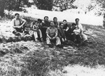 Group portrait of Greek-Jewish displaced persons in Feldafing.