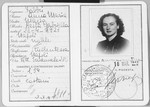 False papers issued to Anna Marcella Falco bearing the name Anna Maria Fabri.