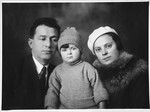Portrait of the Schneidman family.

From left to right are Ilya, Galina and Maria (Malka) Schneidman.
