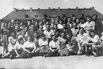 Group portrait of high school students in the Bergen-Belsen displaced persons camp.