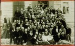 Members of the Hehalutz Zionist youth movement.

Flora Kagan is in the fourth row from the top, third person from the left.