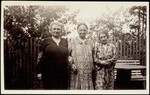 Annie Vishubski Foster (left)  poses with her mother, Feige Virshubski (center) and sister-in-law Lizzie Lapidus Virshubski while on a visit from America.