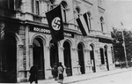 A Nazi flag flies over the German consulate in Zagreb.