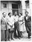 Jewish survivors in Cluj.

Ella Negoianu is pictured second from the left.