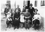 Members of the Deutsch family pose outside their home in Ludbreg, Croatia, which also functioned as the local synagogue.