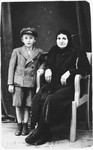 Portrait of Lina Farkas (the donor's grandmother) and her grandson, Samy Fried.