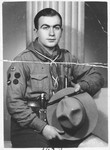 Portrait of Albert Levy in his scout uniform.