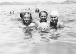 A Jewish family swimming in the Adriatic Sea.

Pictured are members of the Spitzer family on vacation on the island of Lopud, where during WWII they would be imprisoned in an Italian internment camp.