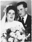 Wedding portrait of Olga and Aladar Grosz.