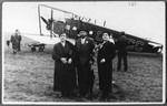 Three Jews pose at an airfield in Slovakia in 1933.